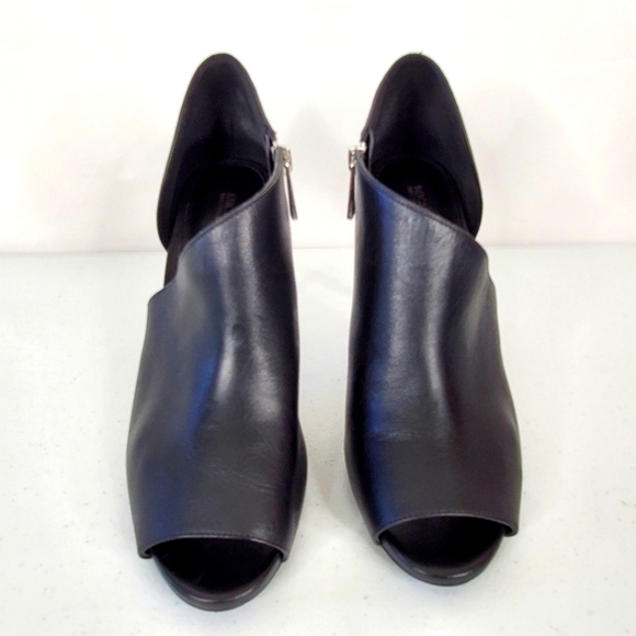 Michael Kors Elodie Leather Open Toe Bootie Size 9.5 Cut-Out Side Zip Stiletto - Picture 5 of 16